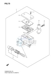 SV650S (E2) drawing FRONT MASTER CYLINDER (SV650K8 UK8 K9 UK9)