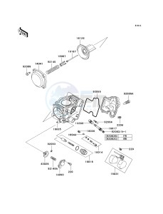 KVF 650 B [PRAIRIE 650 4X4 ADVANTAGE CLASSIC] (B1) [PRAIRIE 650 4X4 ADVANTAGE CLASSIC] drawing CARBURETOR PARTS