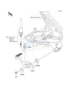 EX 650 A [NINJA 650R] (A6F-A8F) A7F drawing BRAKE PEDAL_TORQUE LINK