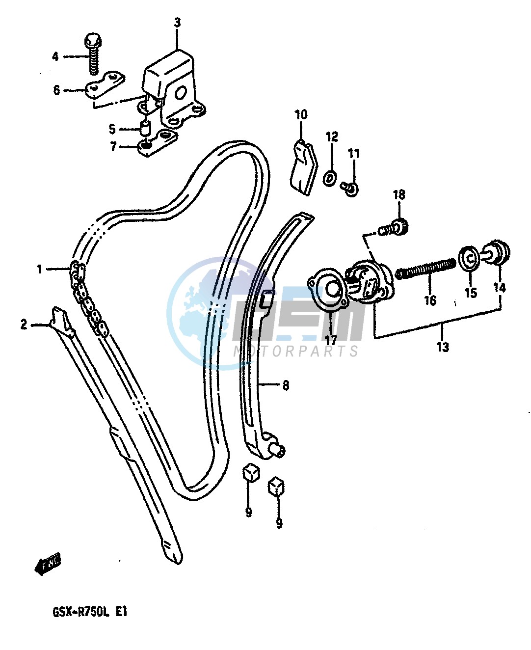 CAM CHAIN (MODEL J K)