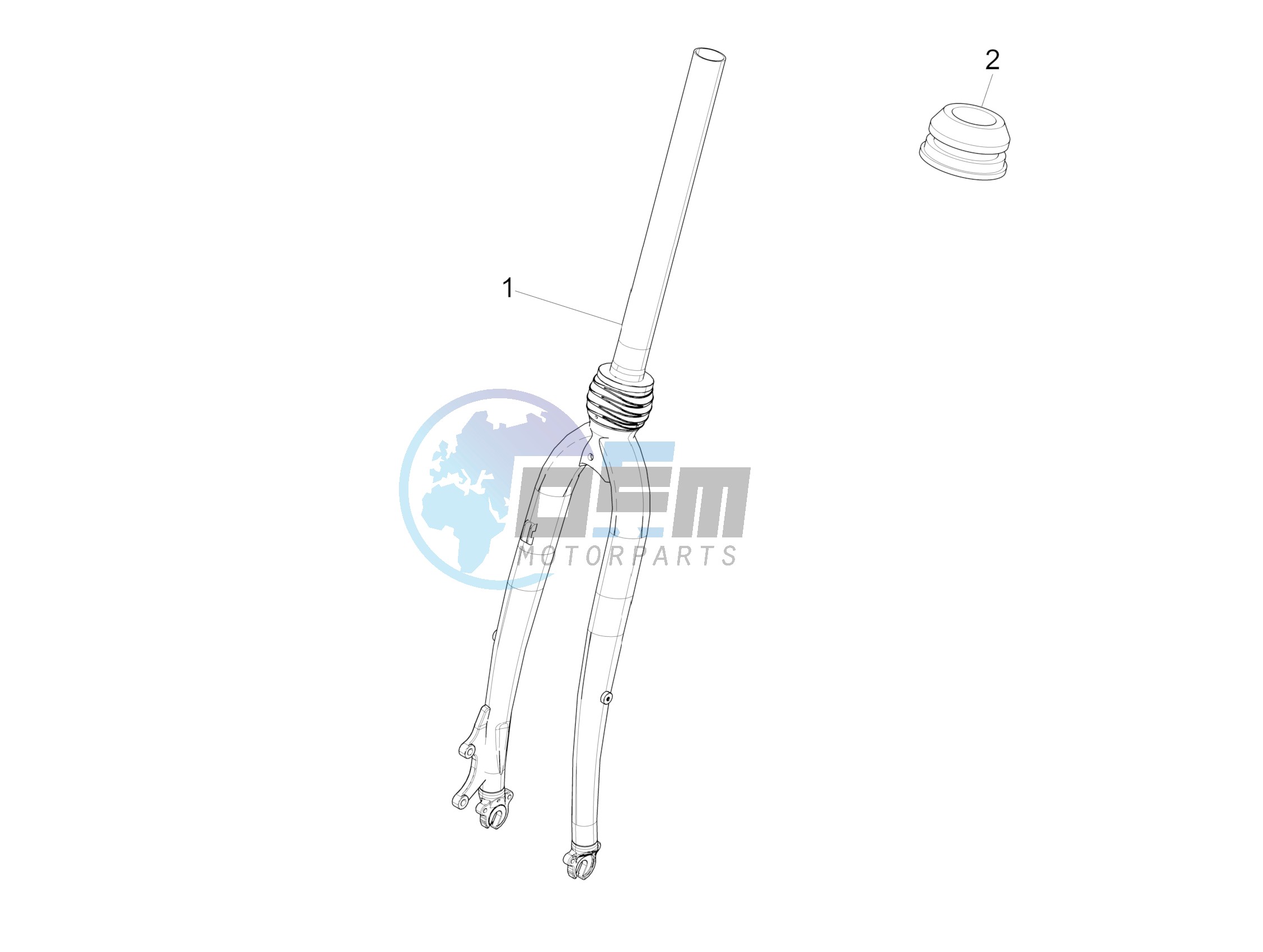 Fork/steering tube - Steering bearing unit