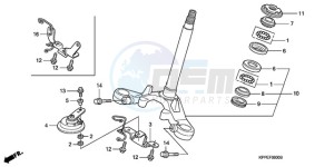 CBR125RW9 UK - (E / WH) drawing STEERING STEM