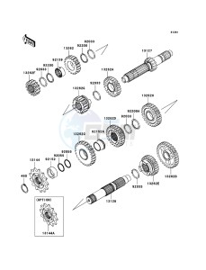 KX250F KX250T8F EU drawing Transmission