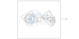 CBR600RR9 UK - (E / MME) drawing TANKPAD / FUEL LID COVER