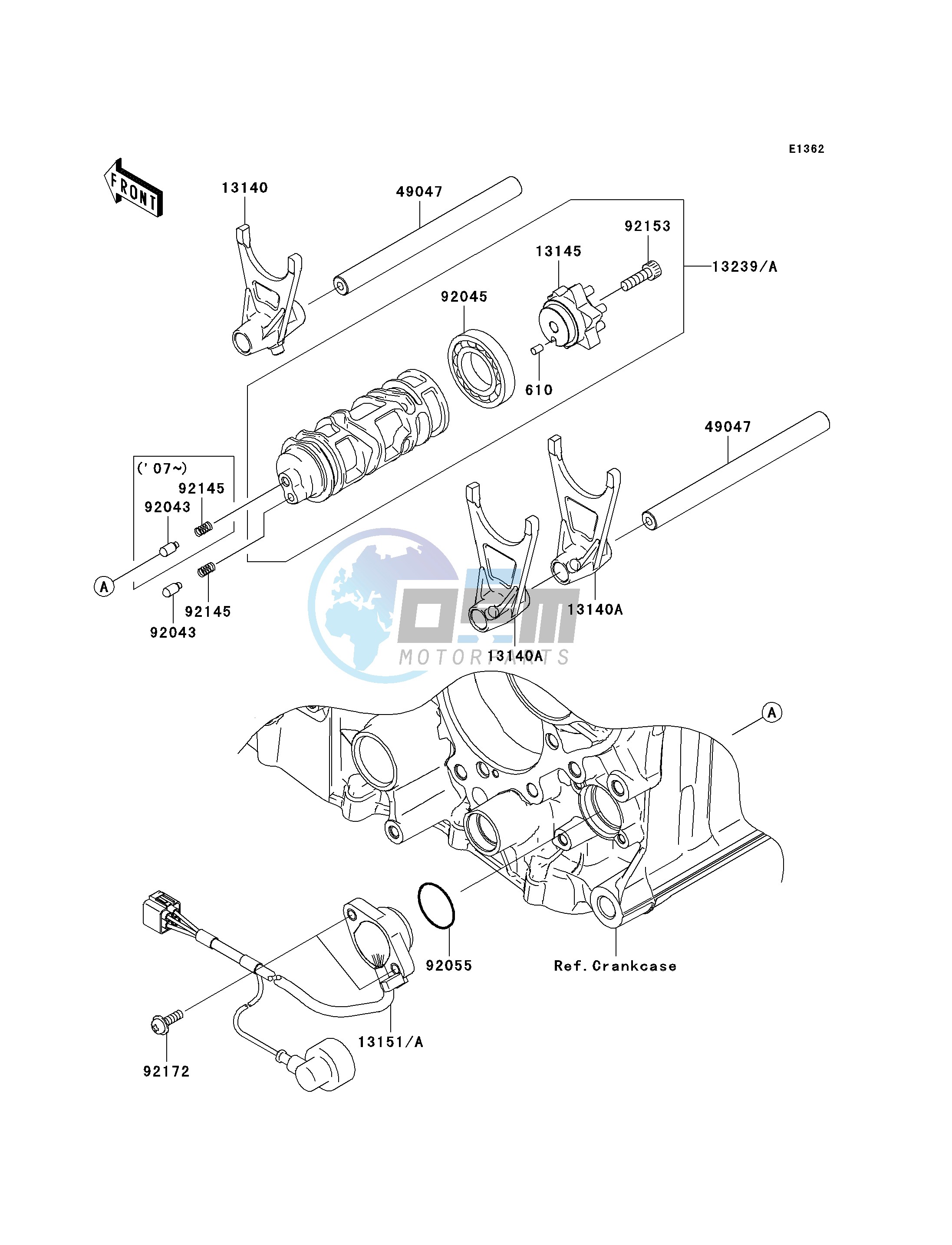 GEAR CHANGE DRUM_SHIFT FORK-- S- -