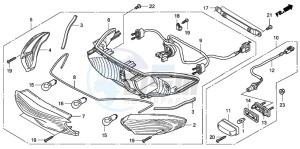 CBF1000 drawing REAR COMBINATION LIGHT