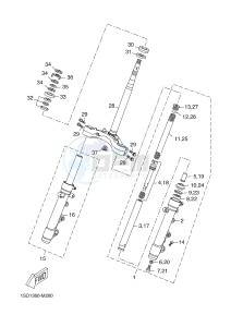 YPR400RA XMAX 400 ABS EVOLIS 400 ABS (1SD6 1SD6 1SD6 1SD6) drawing STEERING