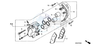 VT750C9 Korea - (KO) drawing FRONT BRAKE CALIPER