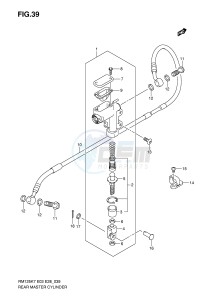 RM125 (E3-E28) drawing REAR MASTER CYLINDER