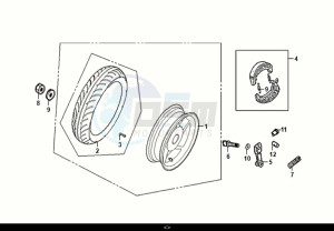 FIDDLE IV 50 (XG05W1-EU) (E5) (M1-M3) drawing REAR WHEEL