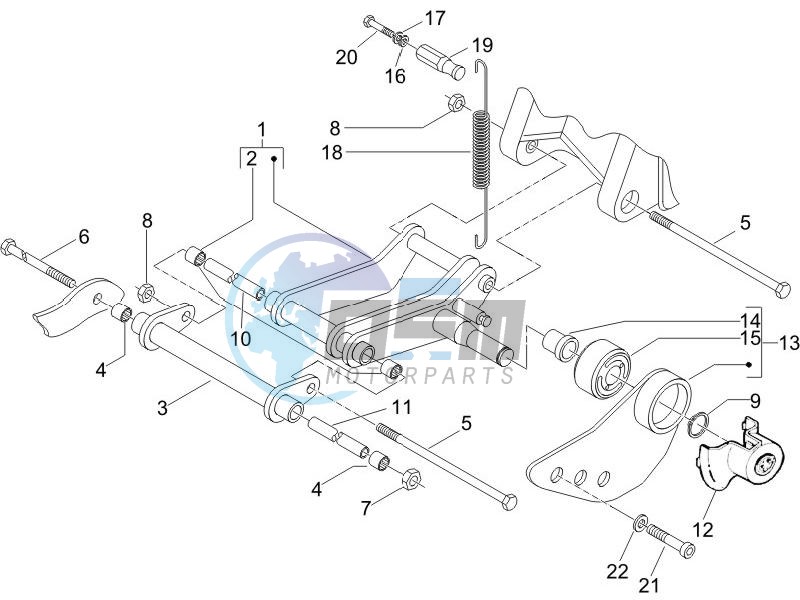 Swinging arm