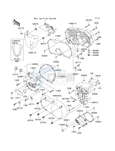 VN 900 C [VULCAN 900 CUSTOM] (7F-9FA) C7F drawing ENGINE COVER-- S- -