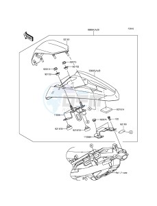 NINJA 250SL ABS BX250BGF XX (EU ME A(FRICA) drawing Accessory(Single Seat Cover)