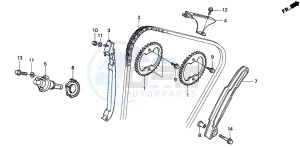 CBR600F3 drawing CAM CHAIN/TENSIONER (1)