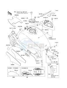 VN 1600 B [VULCAN 1600 MEAN STREAK] (B6F-B8FA) B7FA drawing FUEL TANK -- B6F_B7F_B7FA- -