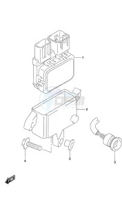 DF 9.9B drawing PTT Switch Remote Control w/Power Tilt