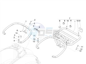 SUPER GTS 300 4T 4V IE ABS E3 (APAC) drawing Rear luggage rack