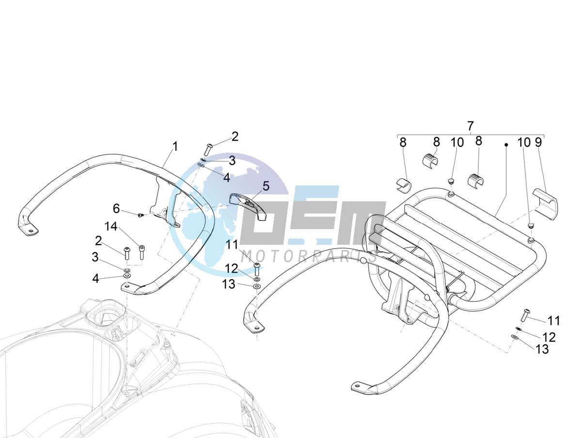 Rear luggage rack