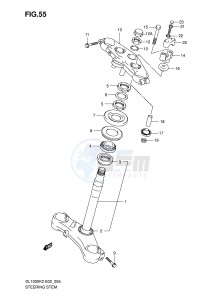 DL1000 (E2) V-Strom drawing STEERING STEM