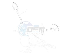 GTS 300 IE ABS E4 (APAC) drawing Driving mirror/s