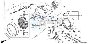 VT750CA9 Australia - (U / MME ST) drawing HEADLIGHT