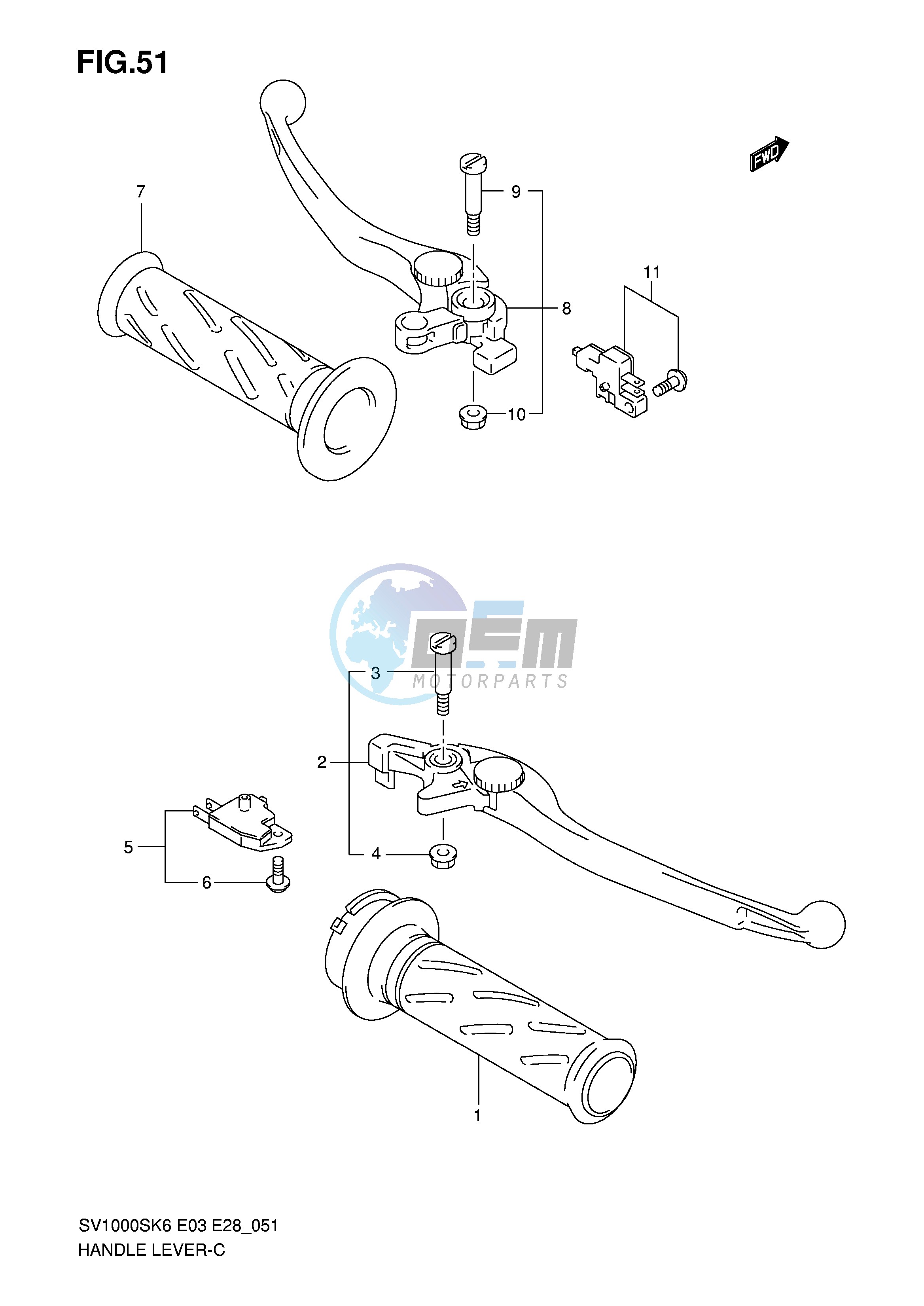 HANDLE LEVER (SV1000K6 E33)