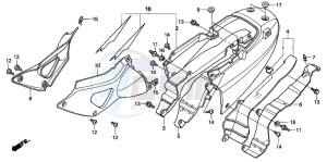 XL1000VA VARADERO drawing SEAT COWL/SIDE COVER