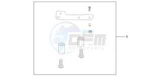 CBR1000RA9 UK - (E / ABS MKH MME) drawing REAR SEAT BAG ATT KIT