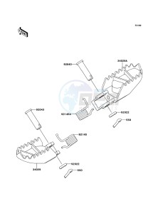 KX85/KX85-<<II>> KX85BDF EU drawing Footrests