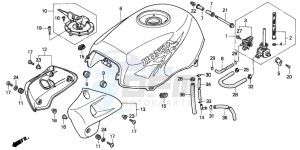 CB500 drawing FUEL TANK