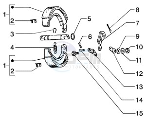 PX 150 E U.S.A. drawing Rear brake jaws