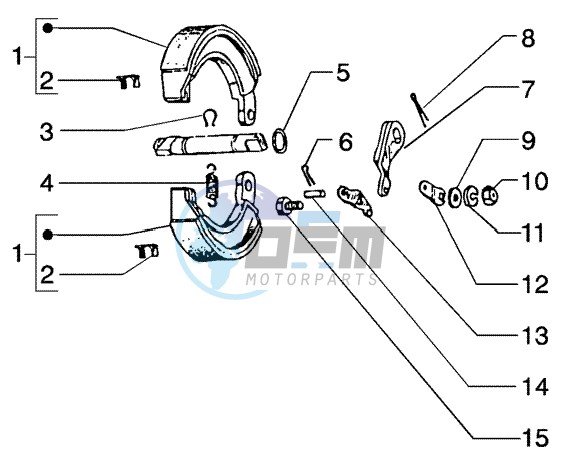 Rear brake jaws