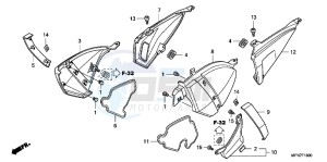 CB1000RC drawing SIDE COVER