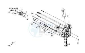 GTS 125 EFI drawing CRANKCASE RIGHT / START MOTOR