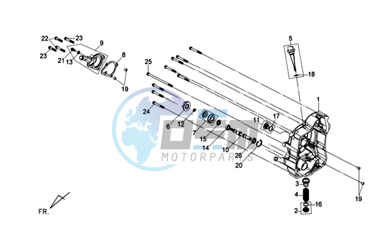 CRANKCASE RIGHT / START MOTOR