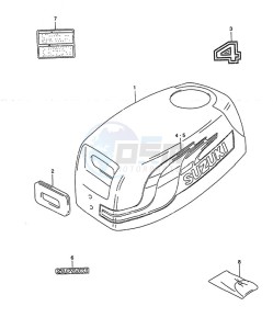 DT 4 drawing Engine Cover (1997 to 1998)