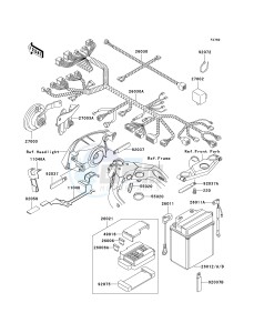 ZX 1100 D [NINJA ZX-11] (D4-D6) [NINJA ZX-11] drawing CHASSIS ELECTRICAL EQUIPMENT