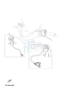 YP125RA (ABS) X-MAX125 ABS X-MAX125 ABS (2ABD) drawing HANDLE SWITCH & LEVER