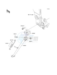 ZX 1000 E [NINJA ZX-10R] (E8F-E9FA) 0E9FA drawing STAND-- S- -