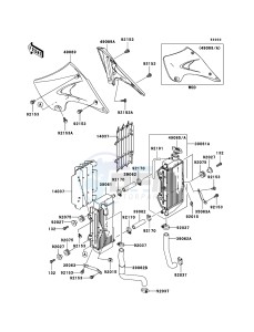 KX250 KX250-R1 EU drawing Radiator