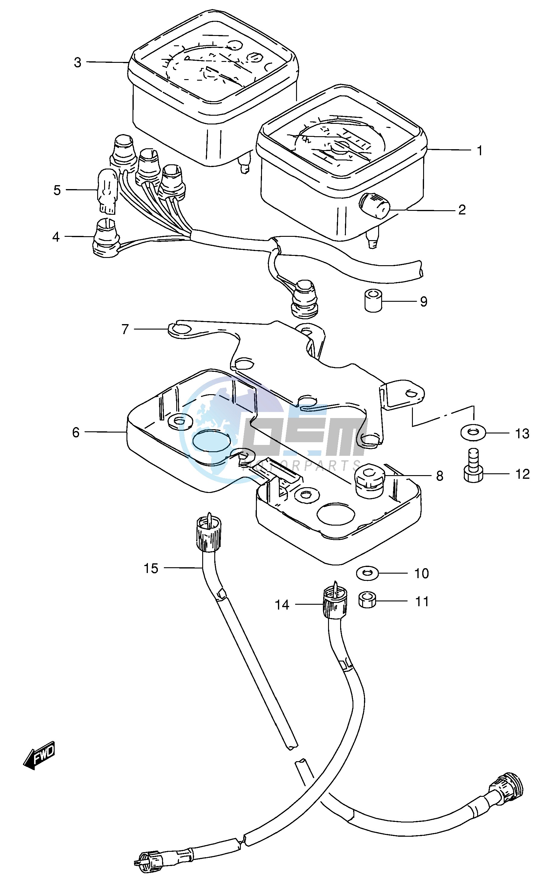 SPEEDOMETER - TACHOMETER (GS125Z D,GS125UR E71)