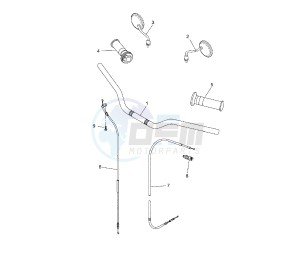 WR R 125 drawing STEERING HANDLE AND CABLE