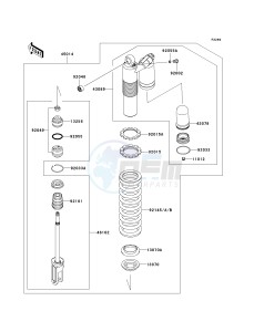 KX 450 D [KX450F] (D7F) D7F drawing SHOCK ABSORBER-- S- -