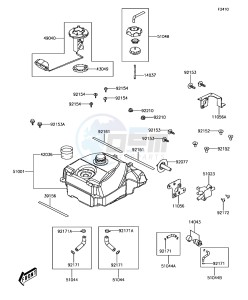 BRUTE FORCE 300 KVF300CJF EU drawing Fuel Tank