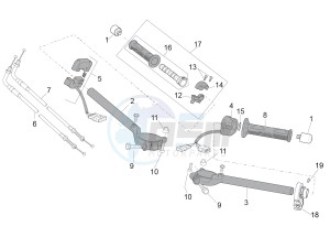 RSV4 1000 Racing Factory L.E. USA-CND (NAFTA) drawing Handlebar - Controls