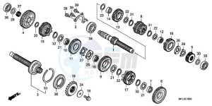 CBR1000RR9 France - (F / CMF MME REP) drawing TRANSMISSION