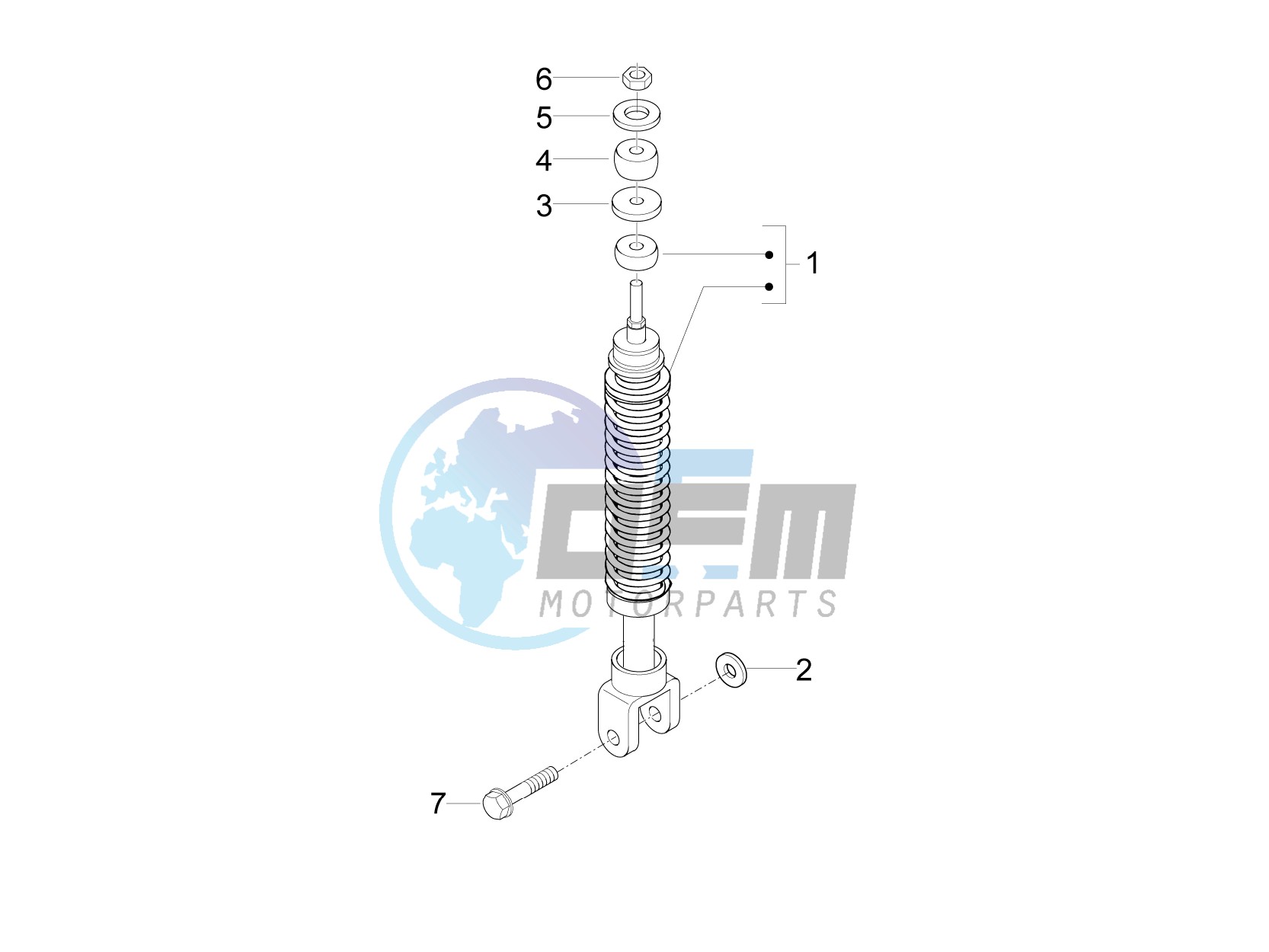 Rear suspension - Shock absorber/s