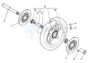 V RAPTOR 650 drawing FRONT WHEEL