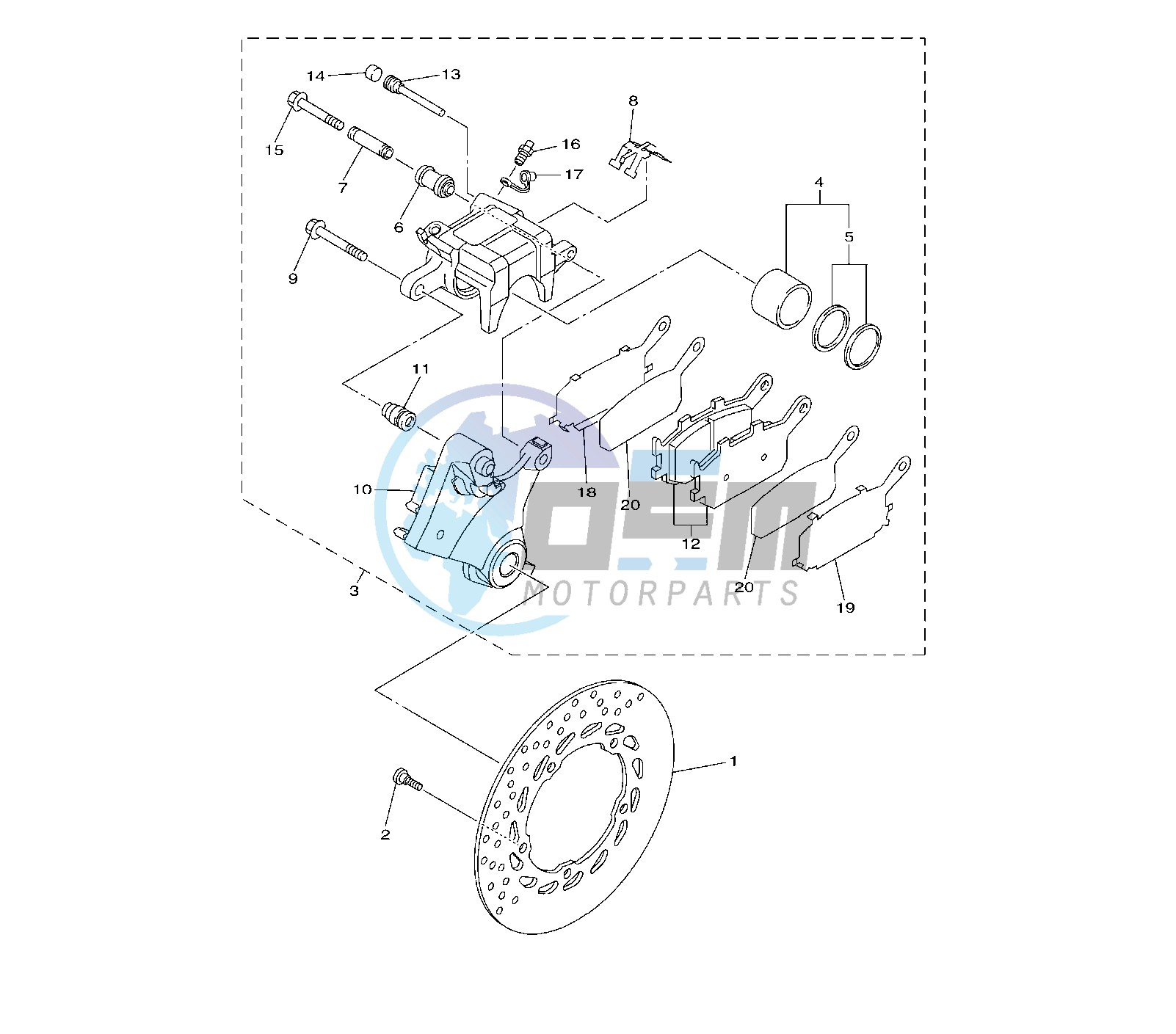 REAR BRAKE CALIPER