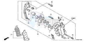 CB600FA39 UK - (E / ABS MKH ST) drawing L. FRONT BRAKE CALIPER (CB600FA/FA3)